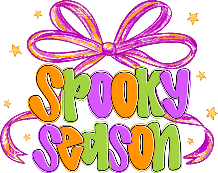 Spooky Season Halloween DTF transfer design